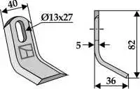 Y-Messer 82x40mm